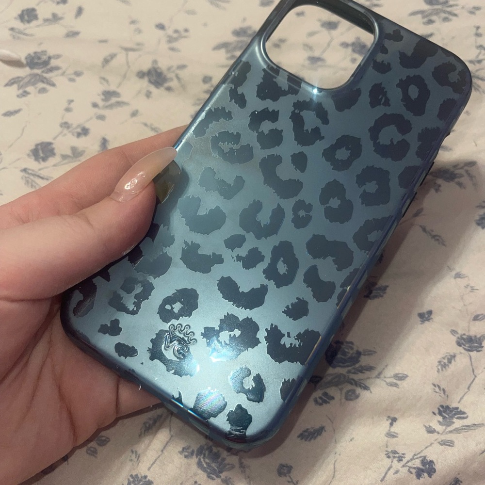 Velvet Caviar IPhone 12 Pro Max Leopard Print Phone Case - Blue